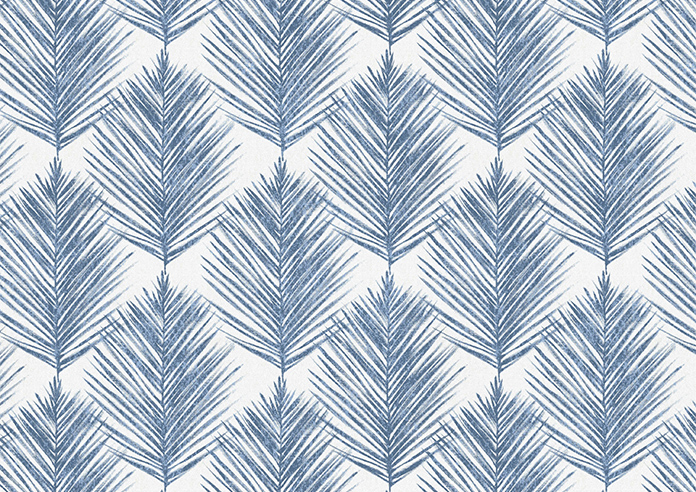 Gentle Palm, Navy - Motorised Roman Blind - Image 7